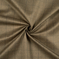 Brown Checks Printed Luxury Suiting Fabric