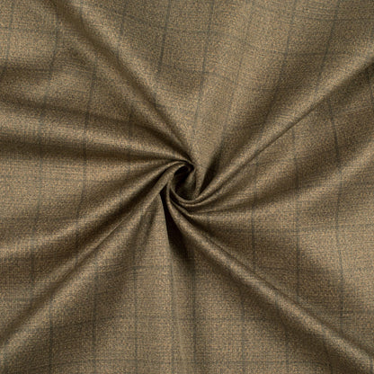 Brown Checks Printed Luxury Suiting Fabric