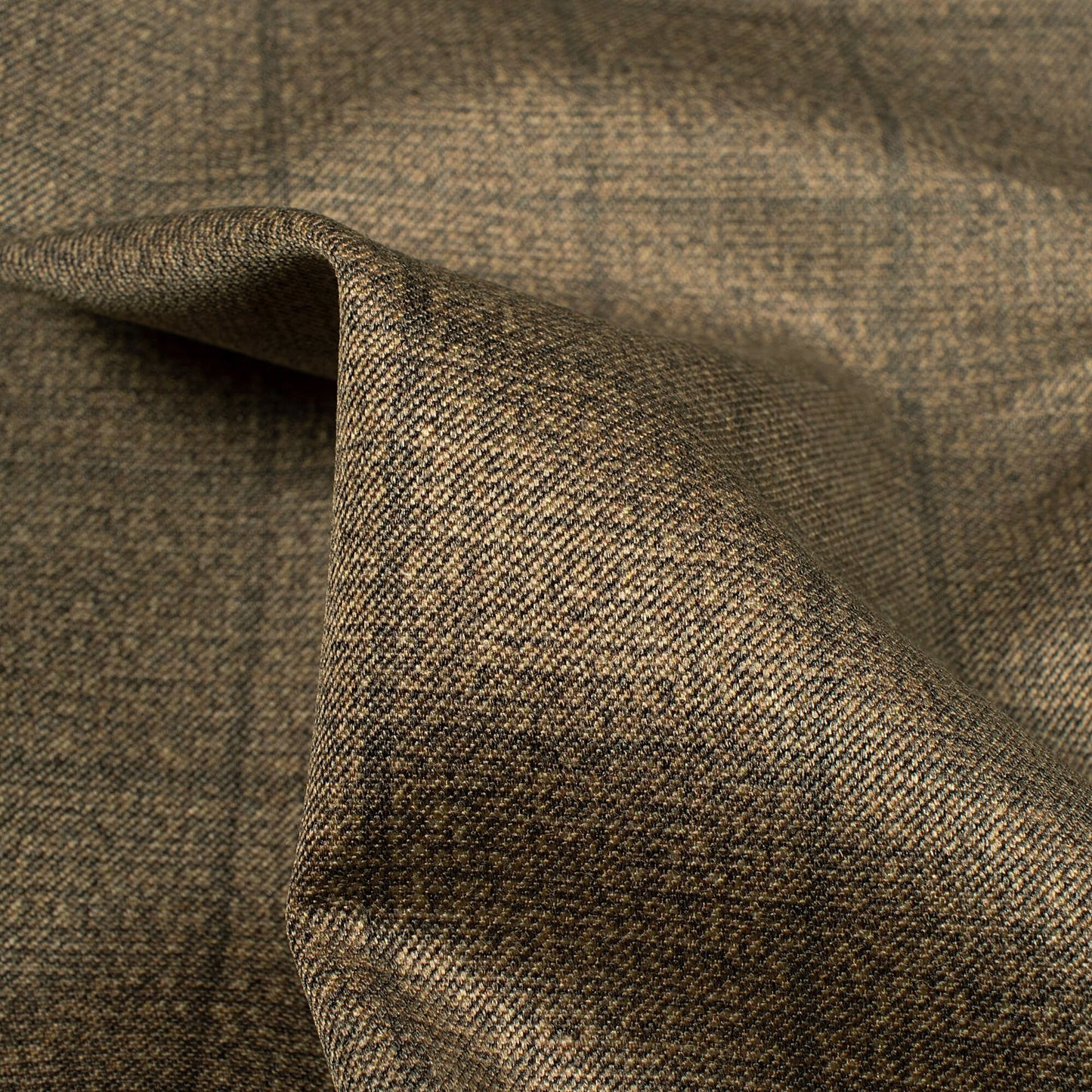 Brown Checks Printed Luxury Suiting Fabric