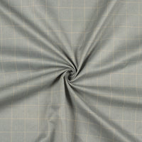 Dusty Blue Checks Printed Luxury Suiting Fabric