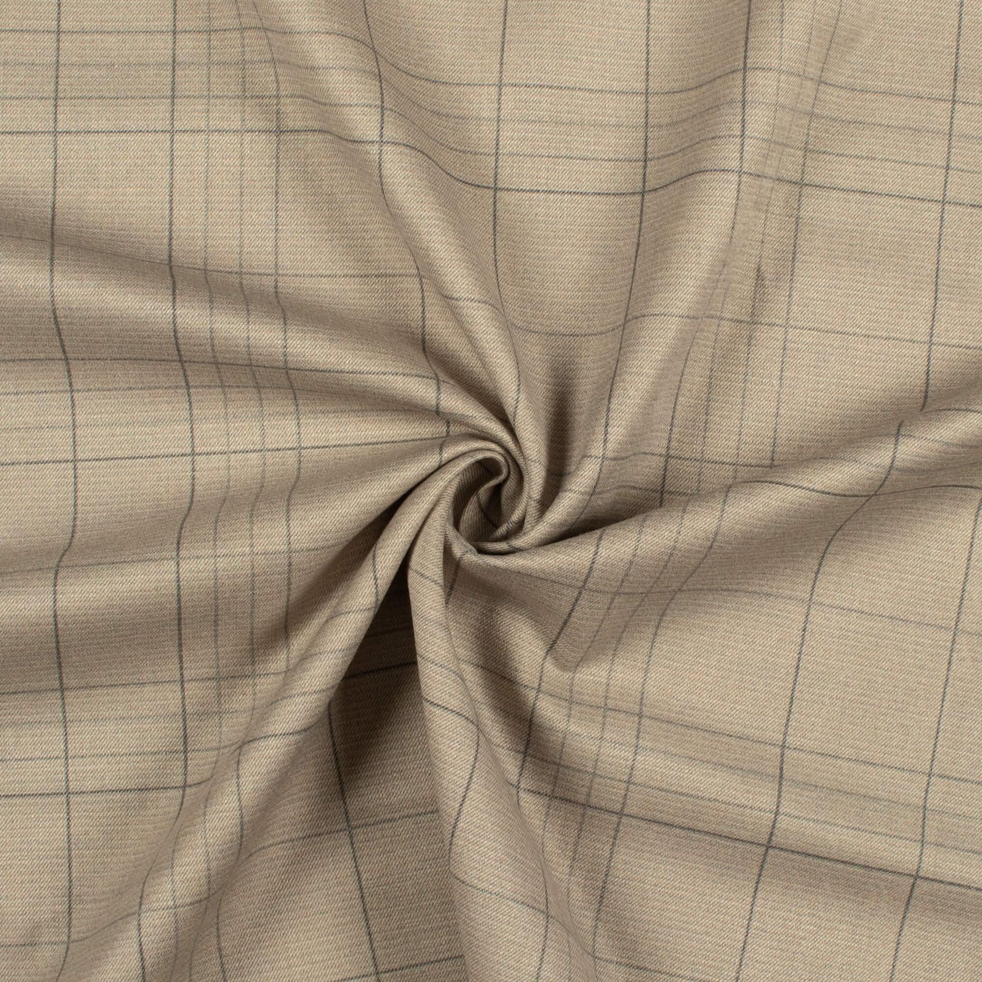 Beige Check Textile Sand Beige Checks Printed Luxury Suiting Fabric – Fabcurate