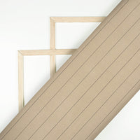 Linen Beige Stripes Printed Luxury Suiting Fabric