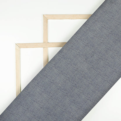 Slate Blue Texrture Printed Luxury Suiting Fabric