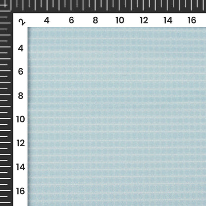 Pale Blue Checks Printed Luxury Suiting Fabric