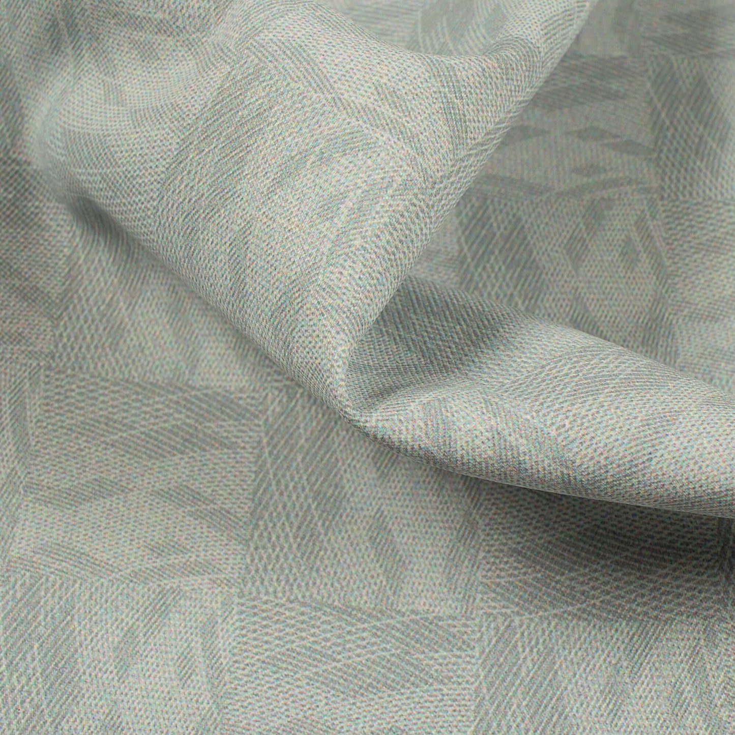 Ash Grey Checks Printed Luxury Suiting Fabric