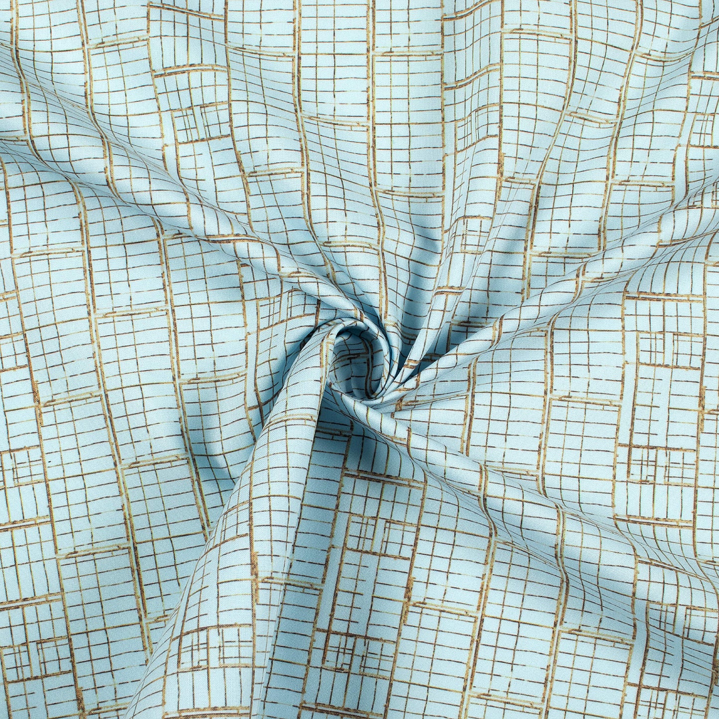 Light Blue Abstract Printed Exclusive Shirting Fabric