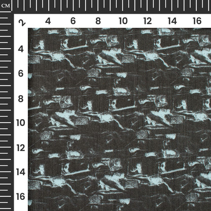Black And Blue Abstract Printed Exclusive Shirting Fabric