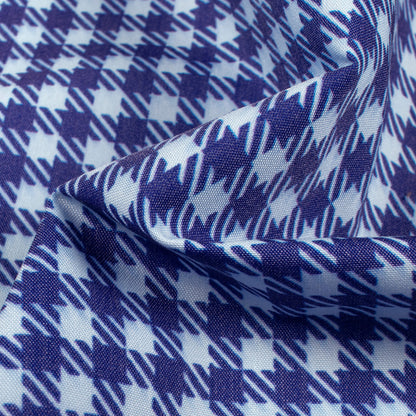 Royal Blue Abstract Printed Exclusive Shirting Fabric