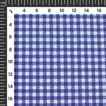Royal Blue Abstract Printed Exclusive Shirting Fabric