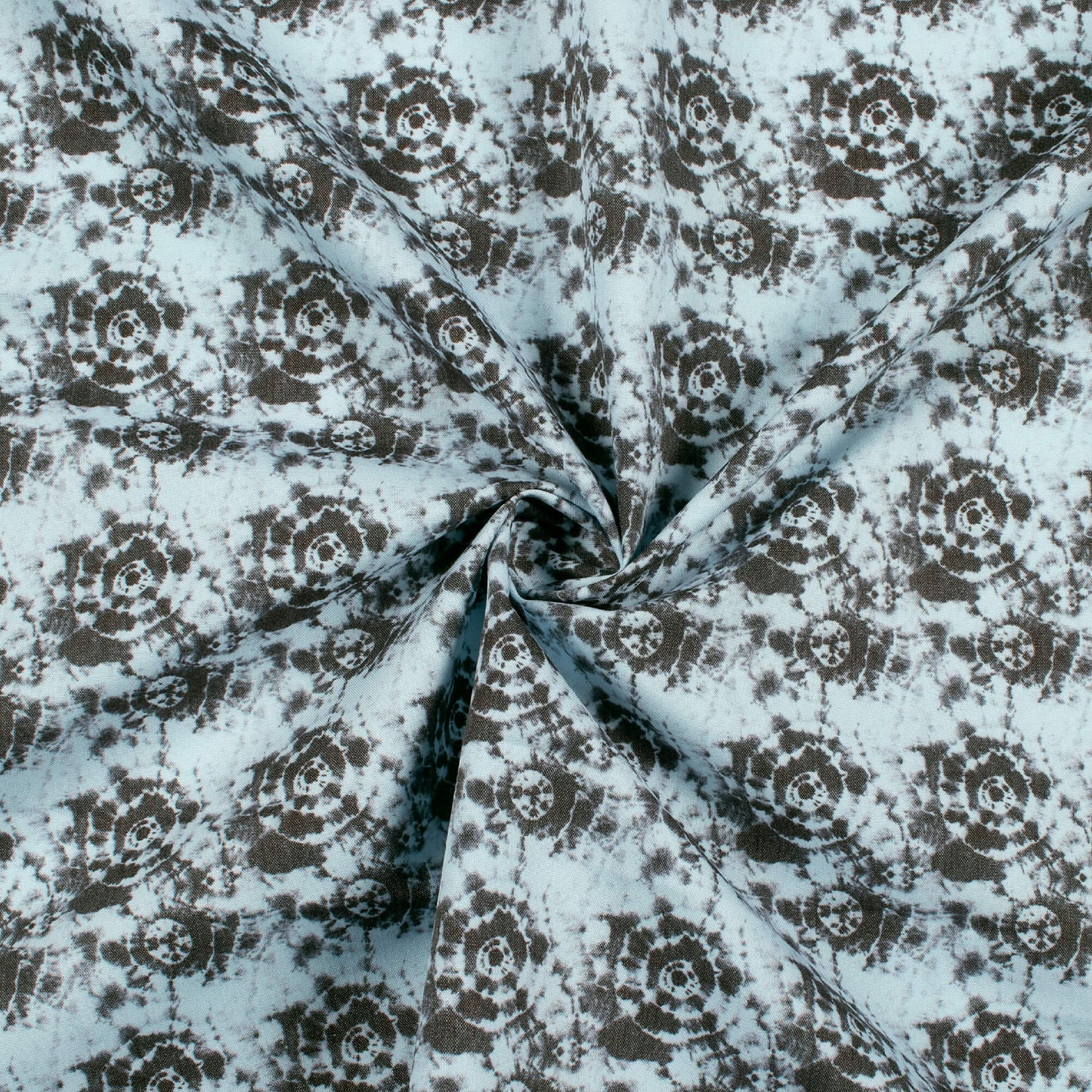 Pastel Blue Shibori Printed Exclusive Shirting Fabric