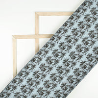 Pastel Blue Shiiborii Printed Exclusive Shirting Fabric
