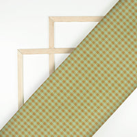 Laurel Green And Yellow Abstract Printed Exclusive Shirting Fabric