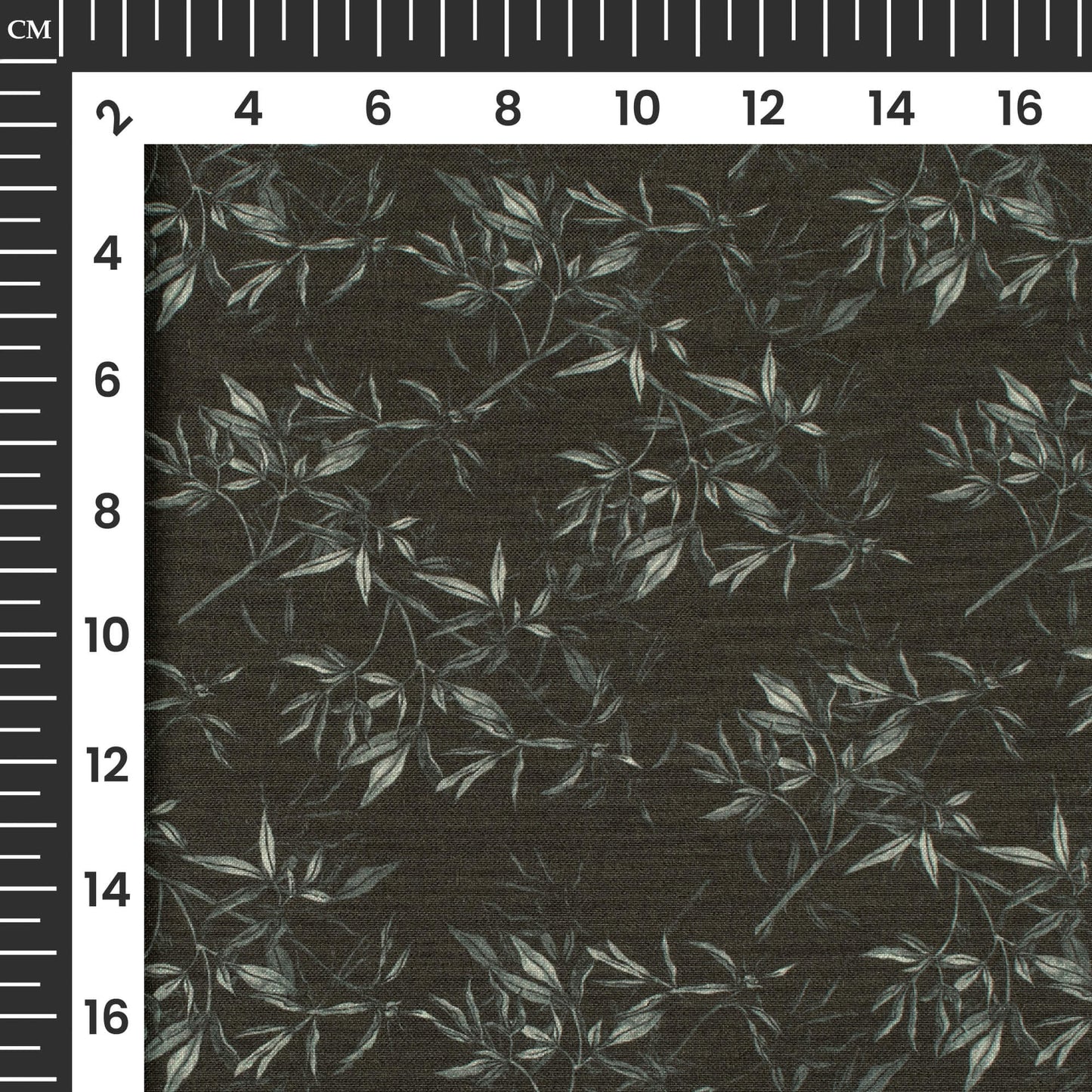 Black Leaf Printed Exclusive Shirting Fabric