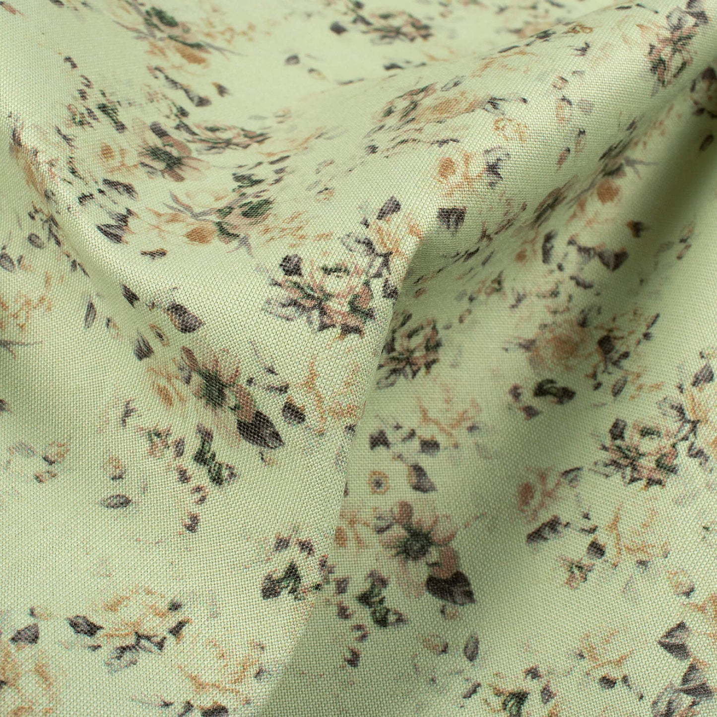 Laurel Green Floral Printed Exclusive Shirting Fabric