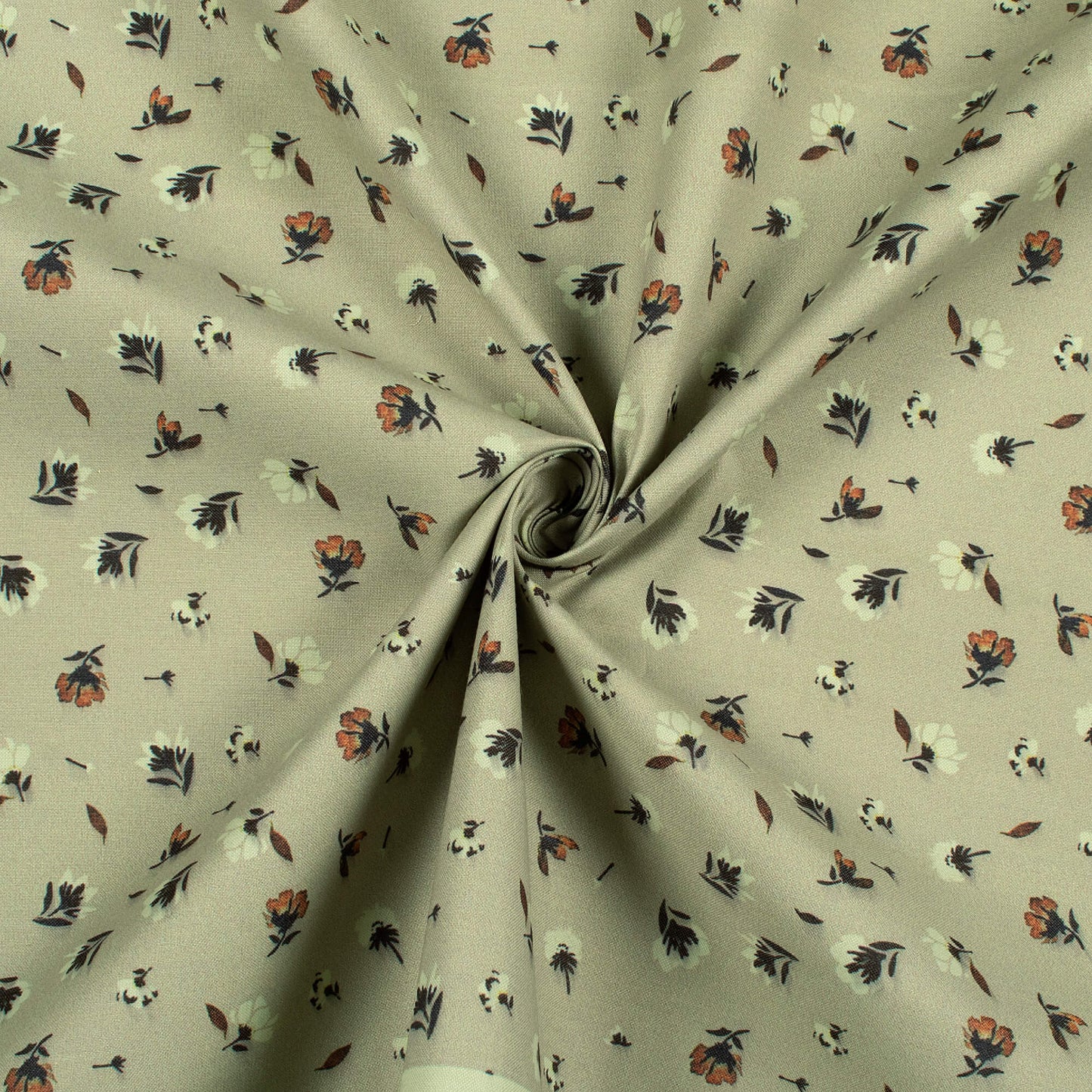 Ash Grey Floral Printed Exclusive Shirting Fabric