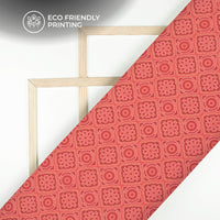 Crimson Red Bandhanii Digital Print Chiffon Sparkle Fabric