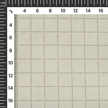 Dolphin Grey Checks Printed Luxury Suiting Fabric