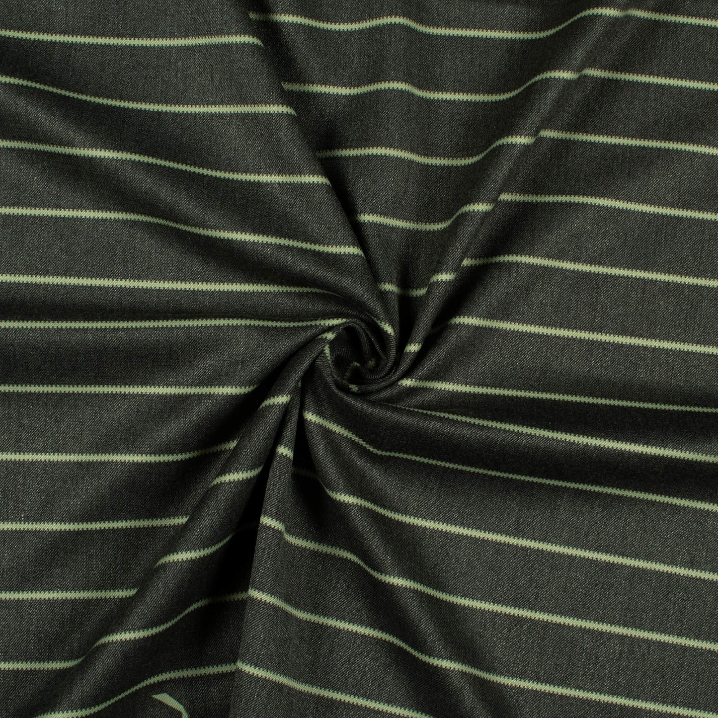 Black And Green Stripes Printed Luxury Suiting Fabric