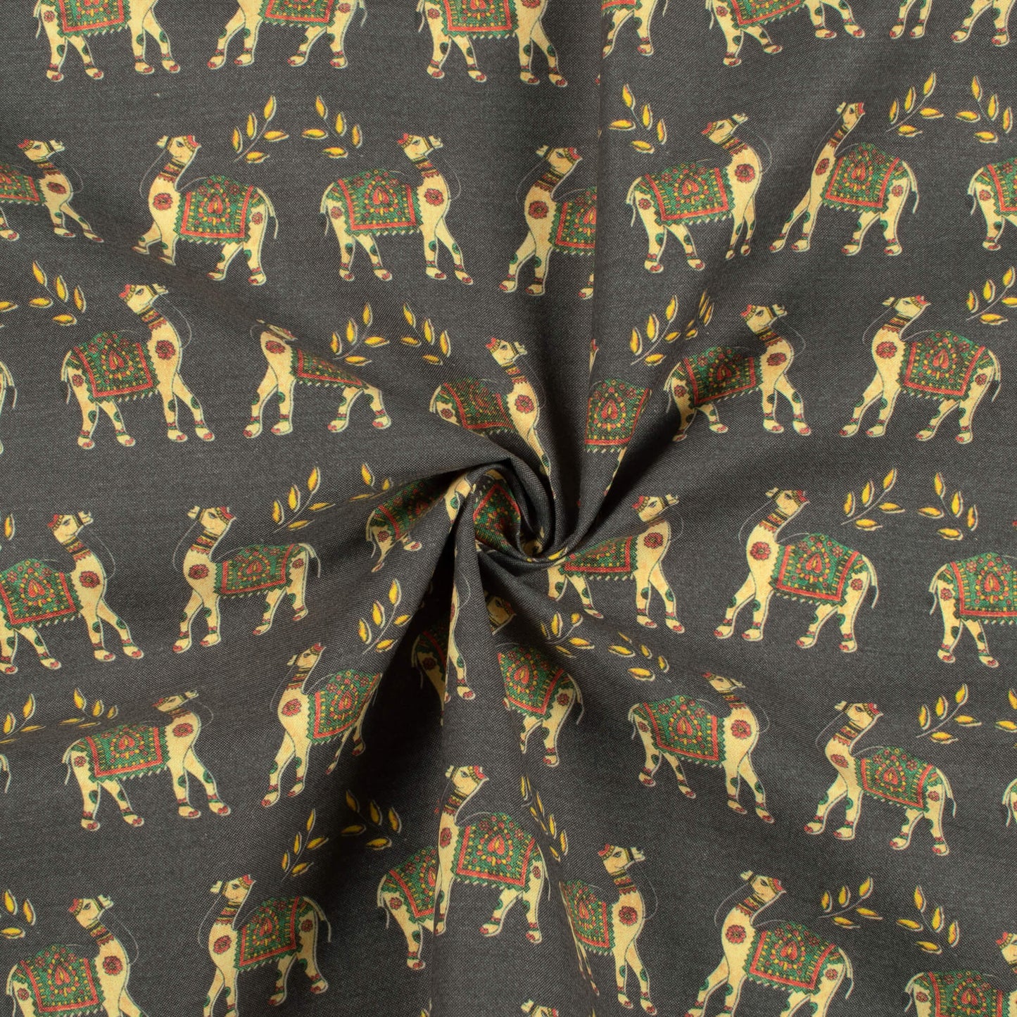 Traditional Camel Printed Exclusive Shirting Fabric