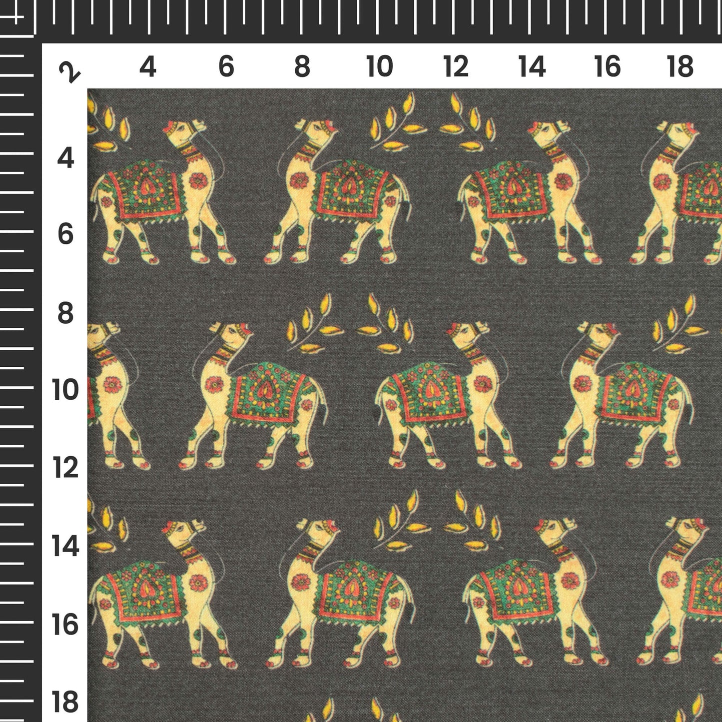 Traditional Camel Printed Exclusive Shirting Fabric