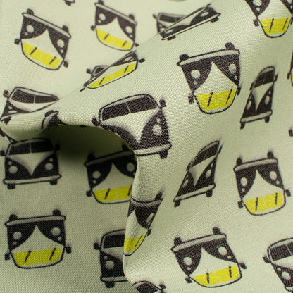 Vintage Cars Printed Exclusive Shirting Fabric