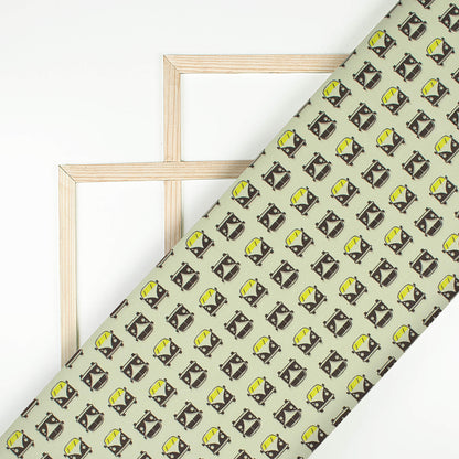 Vintage Cars Printed Exclusive Shirting Fabric