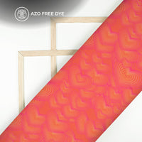 Geometric Heart Printed Crepe Silk Fabric