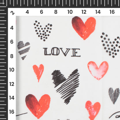 Valentine's Quirky Printed Georgette Fabric