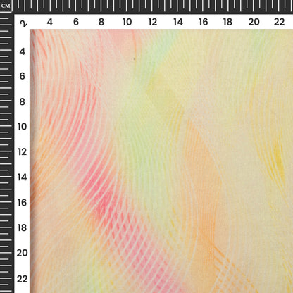 Geometric Digital Print Poly Chinnon Chiffon Fabric