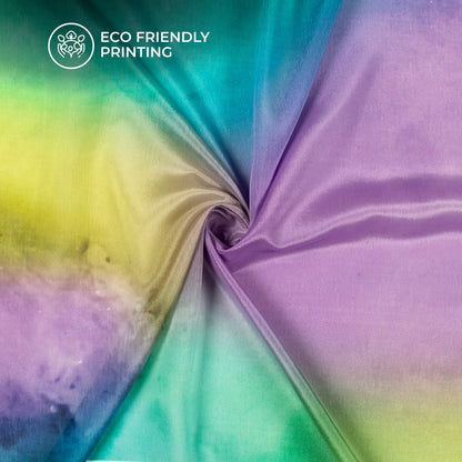 Tye And Dye Digital Print Poly Chinnon Chiffon Fabric
