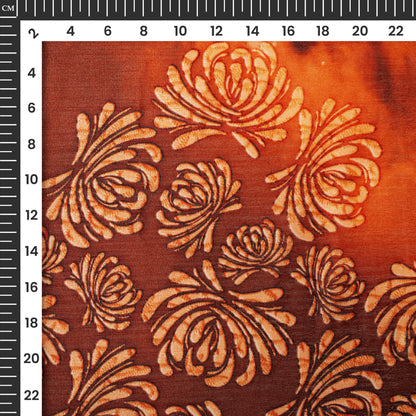 Trendy Tye And Dye Digital Print Poly Chinnon Chiffon Fabric