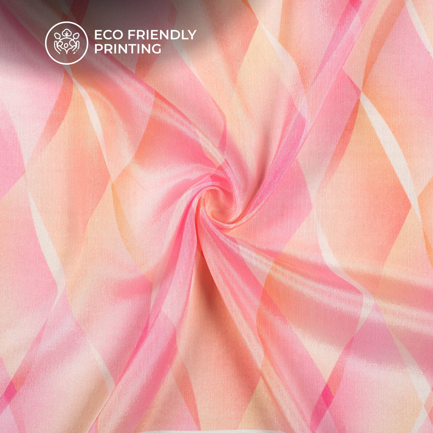 Trendy Geometric Digital Print Poly Chinnon Chiffon Fabric