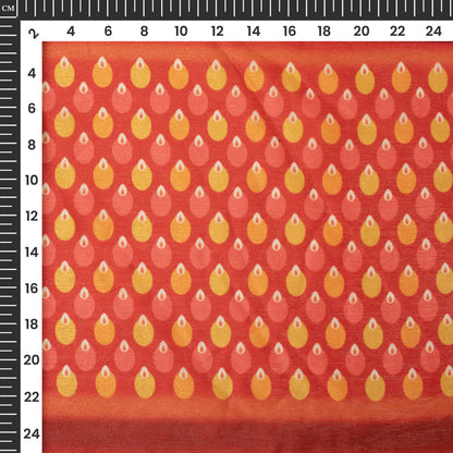 Geometric Digital Print Poly Chinnon Chiffon Fabric