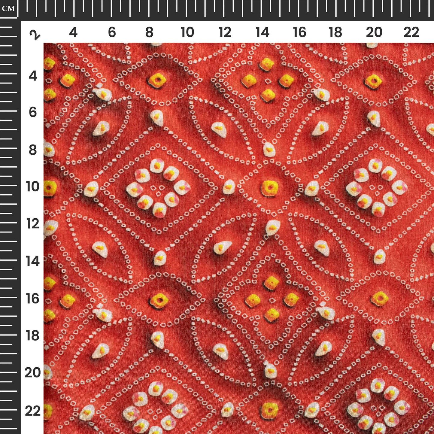 Exclusive Bandhani Digital Print Poly Chinnon Chiffon Fabric