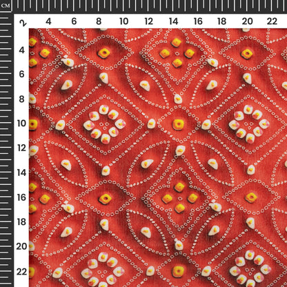 Exclusive Bandhanii Digital Print Poly Chinnon Chiffon Fabric