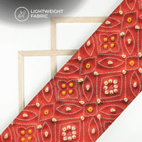 Exclusive Bandhanii Digital Print Poly Chinnon Chiffon Fabric
