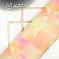 Square Geometric Digital Print Poly Chinnon Chiffon Fabric