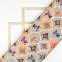 Exclusive Mugal Digital Print Kota Doria Fabric