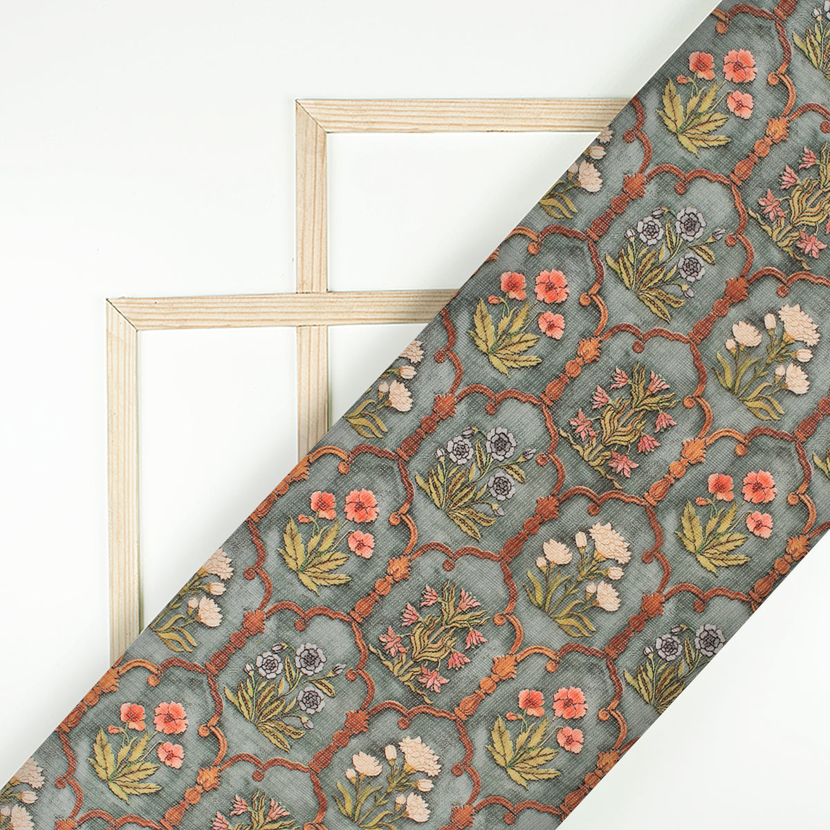 Trendy Ethnic Digital Print Kota Doria fabric