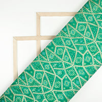 Trendy Bandhanii Position Print On Sequins Embroidery Chinnon Chiffon Fabric