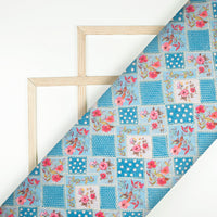 Exclusive Floral Position Print On Sequins Embroidery Chinnon Chiffon Fabric