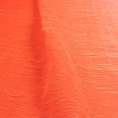 Red Ombre Pattern Digital Print Crepe Satin Pleated Fabric