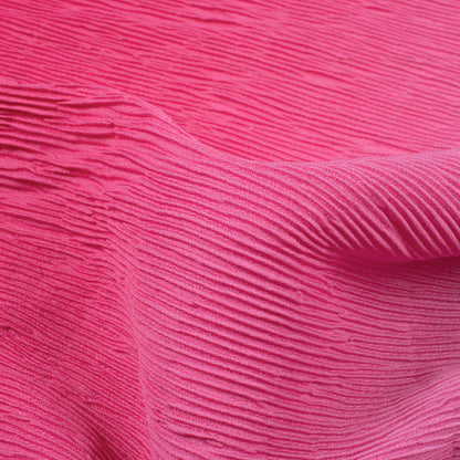 Pink Ombre Pattern Digital Print Crepe Satin Pleated Fabric