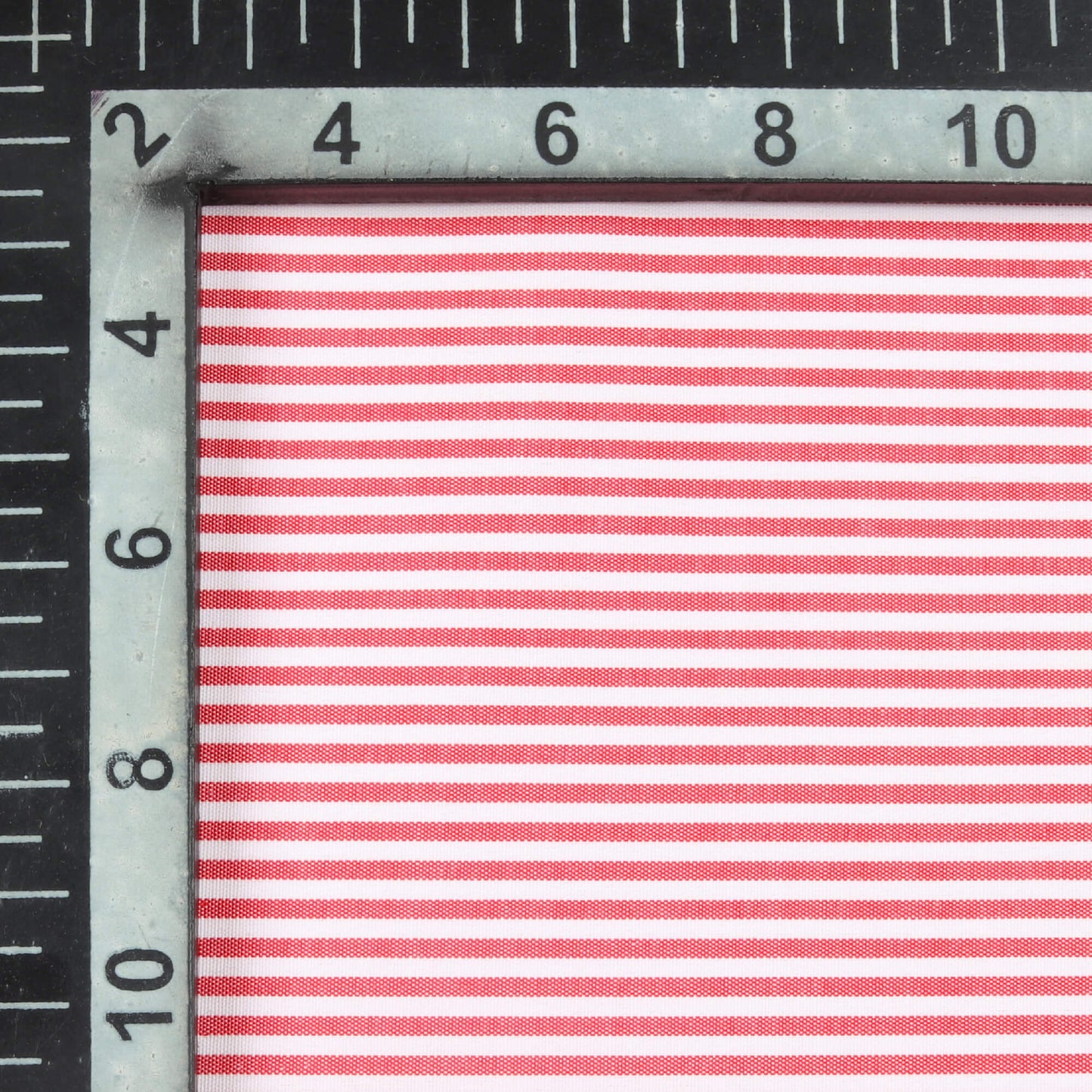 Red And White Stripes Pattern Yarn Dyed Exclusive Shirting Fabric (Width 58 Inches)