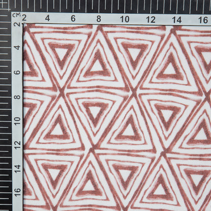Cream Geometrical Digital Print Georgette Fabric