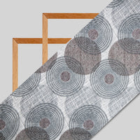 Black Geometric Digital Print Georgette Fabric - Fabcurate