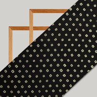 Black Bandhanii Pattern Digital Print Muslin Fabric