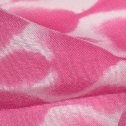 Pink Abstract Digital Print Muslin Fabric - Fabcurate