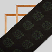 Dark Brown Ethnic Digital Print Muslin Fabric - Fabcurate