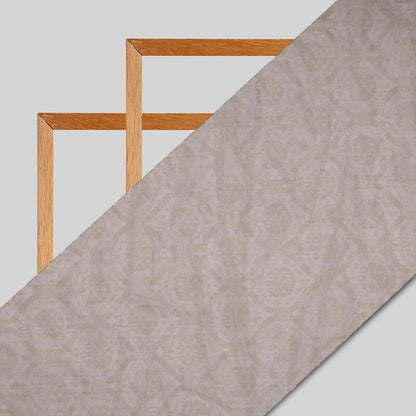 Light Pink Ethnic Digital Print Premium Organza Fabric - Fabcurate